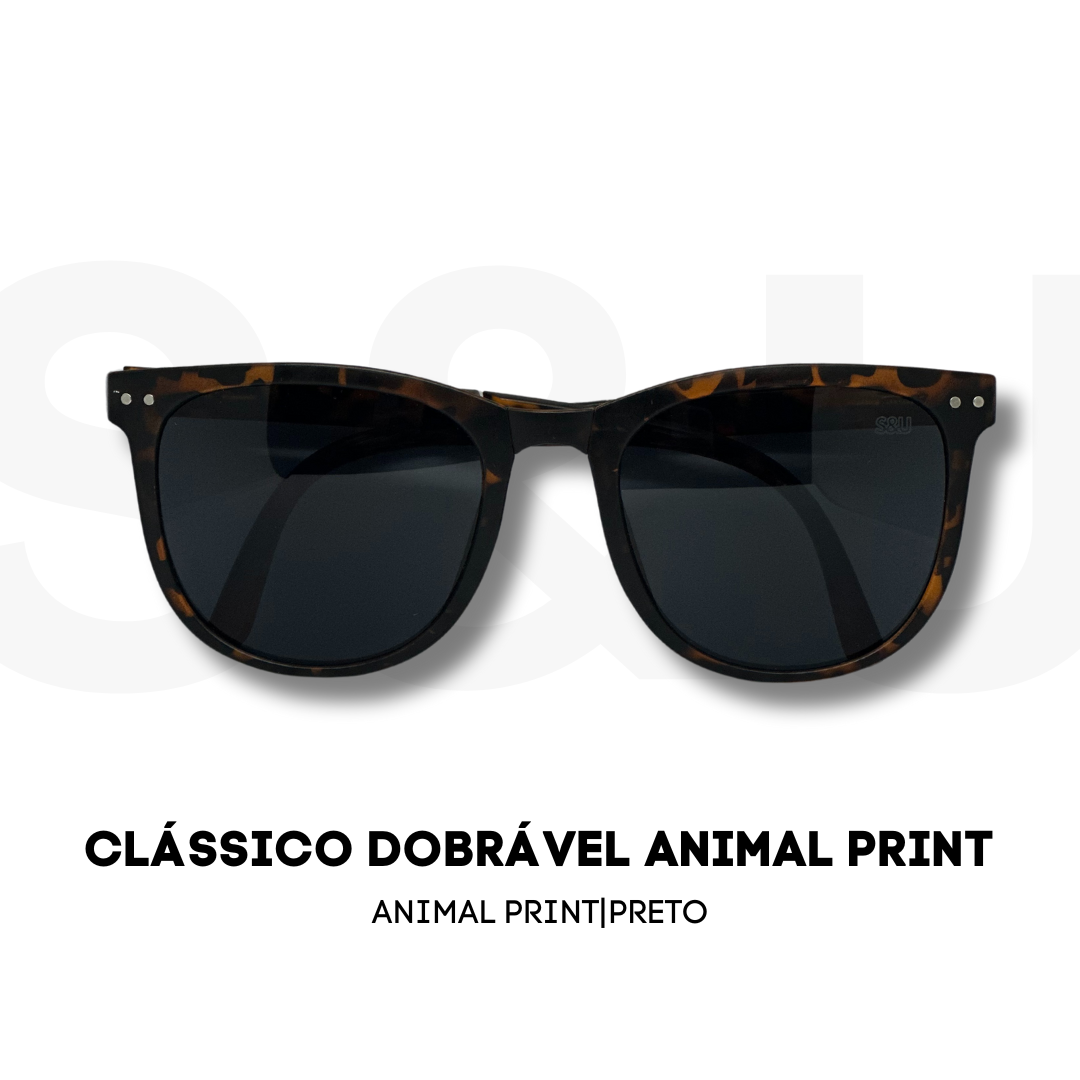 ÓCULOS CLASSICO DOBRÁVEL ANIMAL PRINT